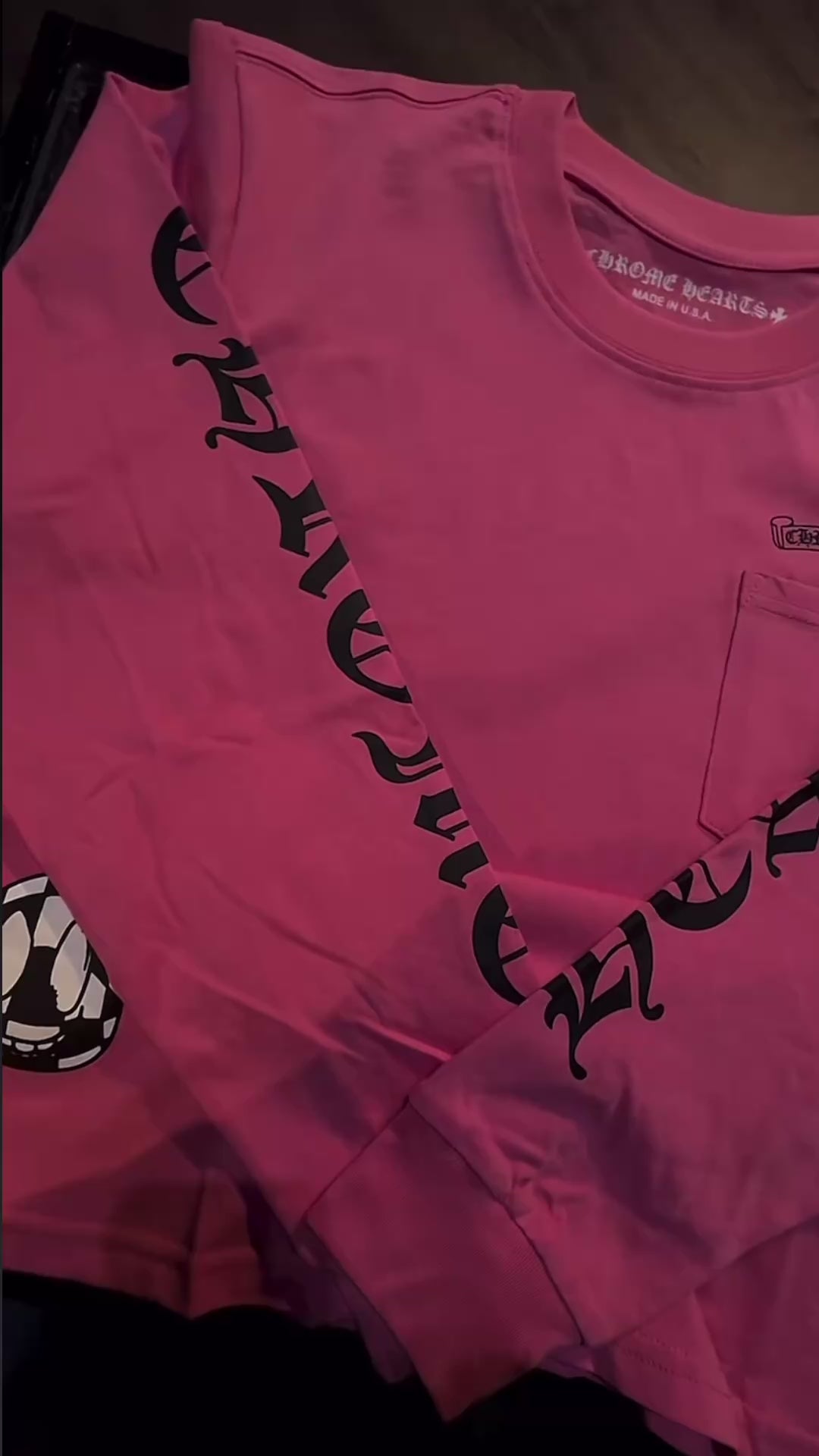 Pink Chrome Long Sleeve T- Shirts